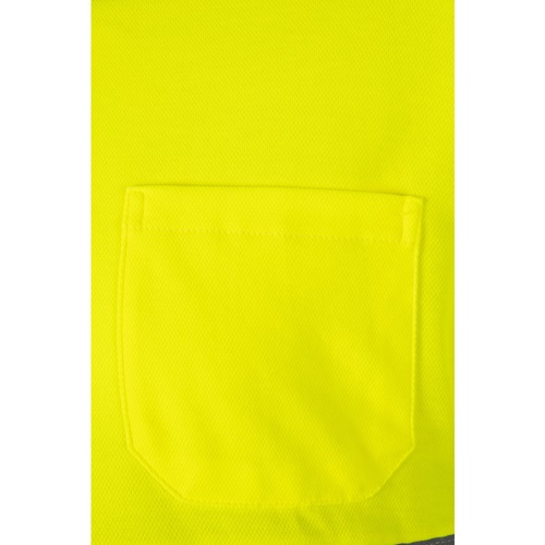 azul marino VL PLUTO. Polo de piqué bicolor (150g/m²) con manga larga, en algodón (55%) y poliéster (45%)