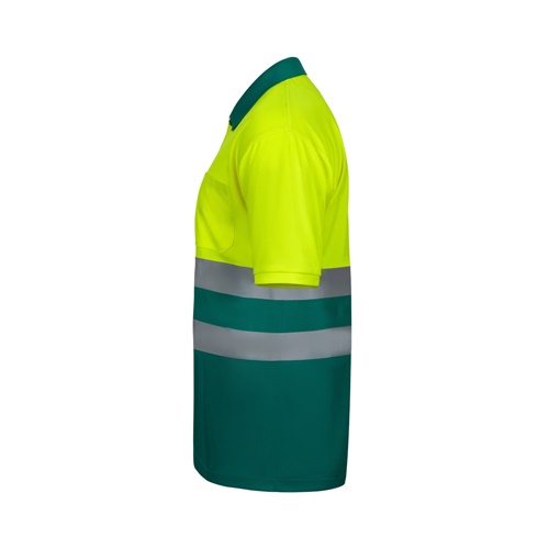 green VL FORTUNA. Polo bird-eye (140g/m²) con manga corta, en poliéster (100%)
