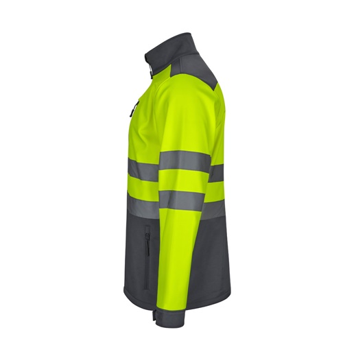 gray VL HESTIA. Chaqueta soft shell bicolor (280 g/m²), con forro polar y membrana de TPU, en poliéster (96%) y elastano (4%)
