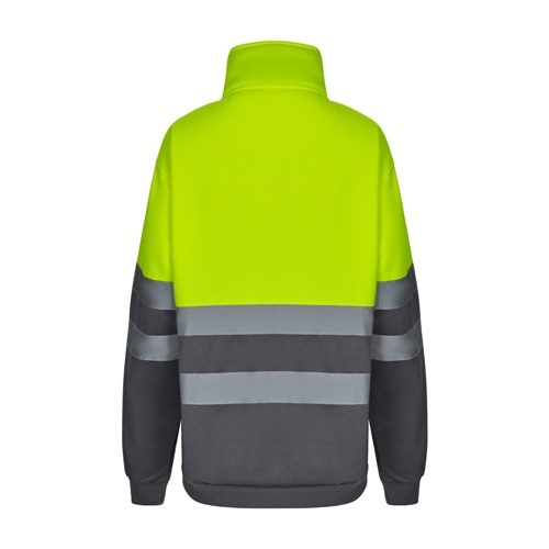 gris VL THOR LARGE. Sudadera bicolor (300g/m²) en tejido polar de poliéster (100%)