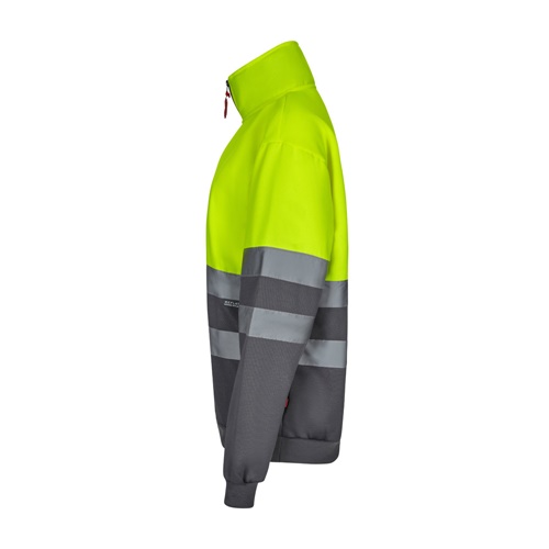 gray VL THOR LARGE. Sudadera bicolor (300g/m²) en tejido polar de poliéster (100%)