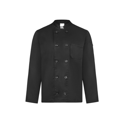 negro VL BACO. Chaqueta de cocina de manga larga (190 g/m2)
