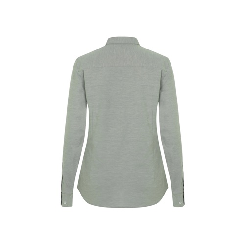 VL PRITHVI WOMEN. Camisa Oxford (180 g/m²) para mujer, fabricada en algodón (50 %), poliéster (45 %) y elastano (5 %)