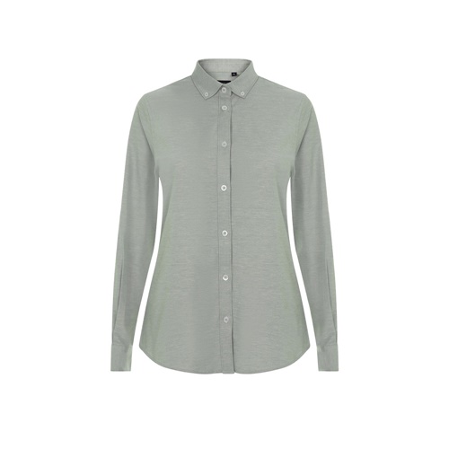 VL PRITHVI WOMEN. Camisa Oxford (180 g/m²) para mujer, fabricada en algodón (50 %), poliéster (45 %) y elastano (5 %)