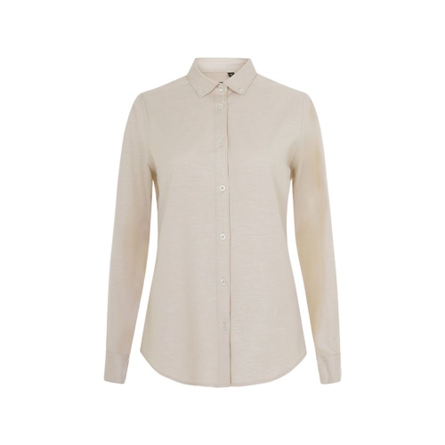VL PRITHVI WOMEN. Camisa Oxford (180 g/m²) para mujer, fabricada en algodón (50 %), poliéster (45 %) y elastano (5 %)