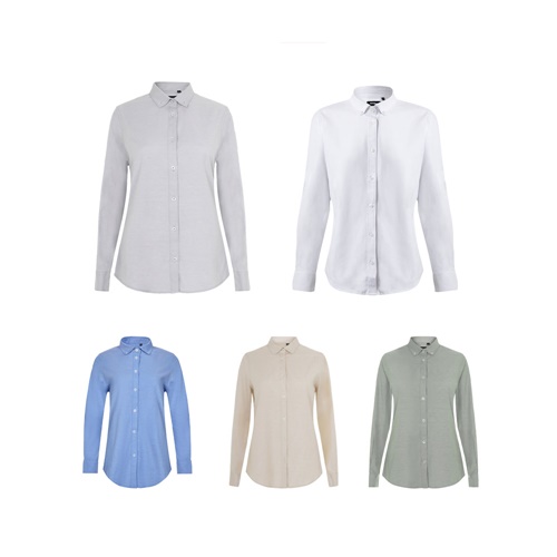 VL PRITHVI WOMEN. CAMISA OXFORD (180 G/M²) PARA MUJER, FABRICADA EN ALGODÓN (50 %), POLIÉSTER (45 %) Y ELASTANO (5 %)