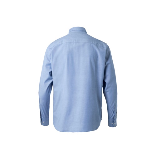 azul VL PRITHVI MAN. Camisa Oxford para hombre (180 g/m²) de algodón (50 %), poliéster (45 %) y elastano (5 %)