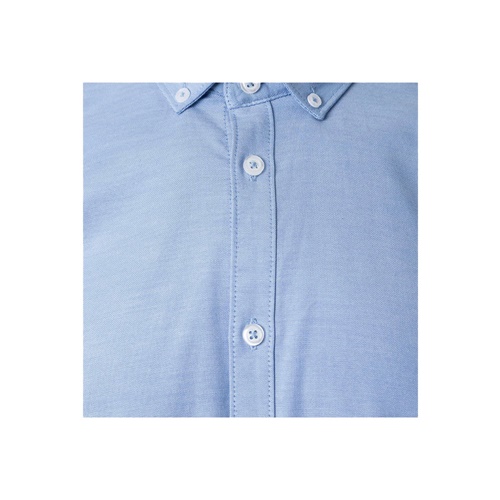 azul VL PRITHVI MAN. Camisa Oxford para hombre (180 g/m²) de algodón (50 %), poliéster (45 %) y elastano (5 %)