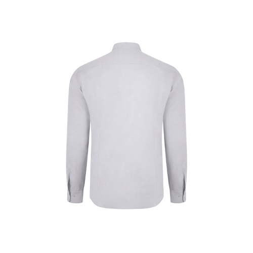 gris claro VL PRITHVI MAN. Camisa Oxford para hombre (180 g/m²) de algodón (50 %), poliéster (45 %) y elastano (5 %)