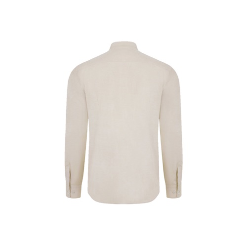 natural claro VL PRITHVI MAN. Camisa Oxford para hombre (180 g/m²) de algodón (50 %), poliéster (45 %) y elastano (5 %)