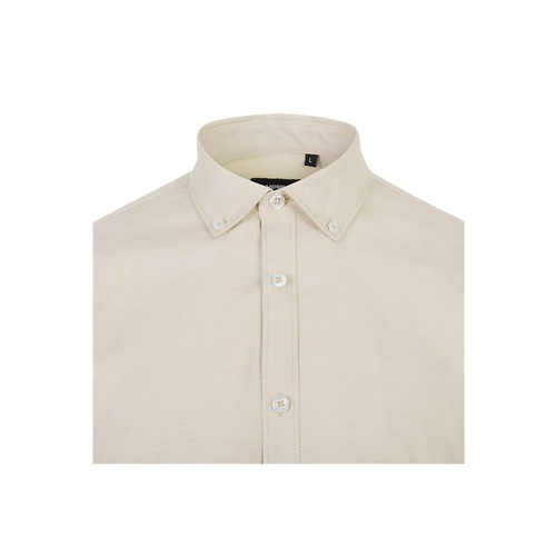 natural claro VL PRITHVI MAN. Camisa Oxford para hombre (180 g/m²) de algodón (50 %), poliéster (45 %) y elastano (5 %)