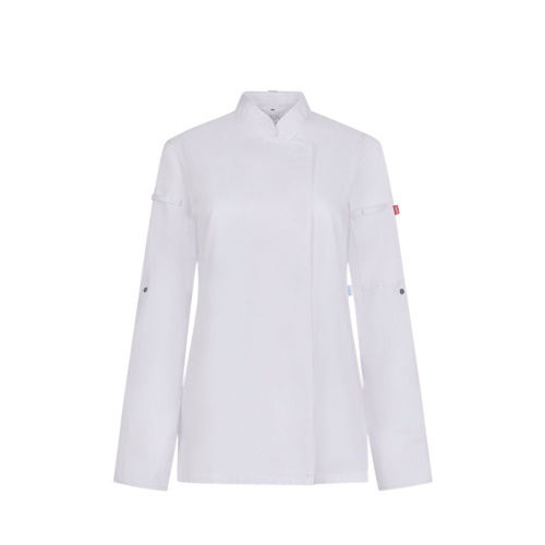 VL THOTH. Chaqueta de cocina para mujer (190 g/m²) fabricada con algodón (35 %) y poliéster reciclado (65 %)