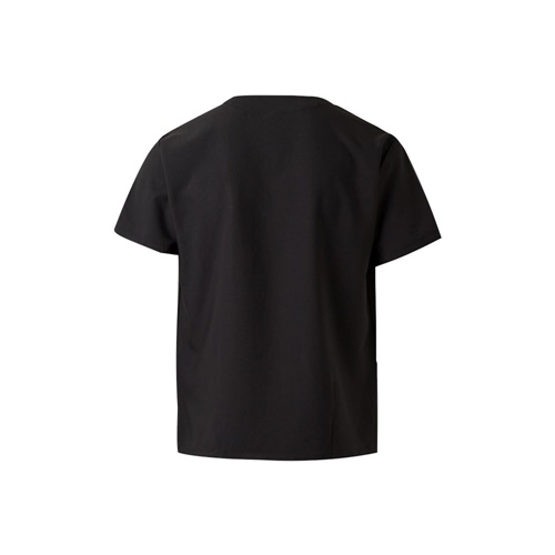 negro VL FLORA. Túnica de manga corta (140 g/m²) fabricada con microfibra 100 %