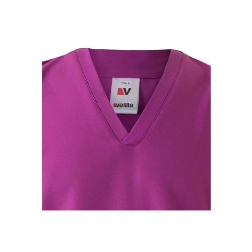 rosa oscuro VL FLORA. Túnica de manga corta (140 g/m²) fabricada con microfibra 100 %