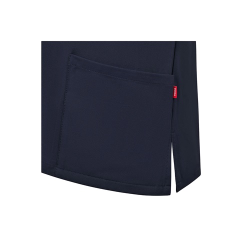 azul marino VL FLORA. Túnica de manga corta (140 g/m²) fabricada con microfibra 100 %