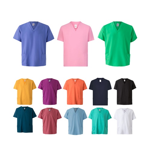 VL FLORA. TÚNICA DE MANGA CORTA (140 G/M²) FABRICADA CON MICROFIBRA 100 %