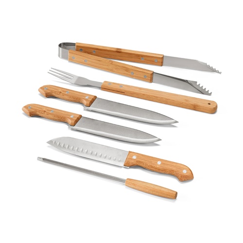 KABSA. Juego de utensilios para barbacoa en caja de bambú