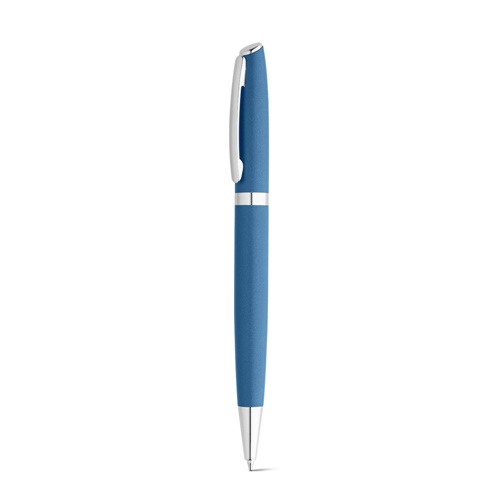 blue RE-LANDO-SET. Set de roller y bolígrafo con cuerpo de aluminio reciclado (100% rAL)
