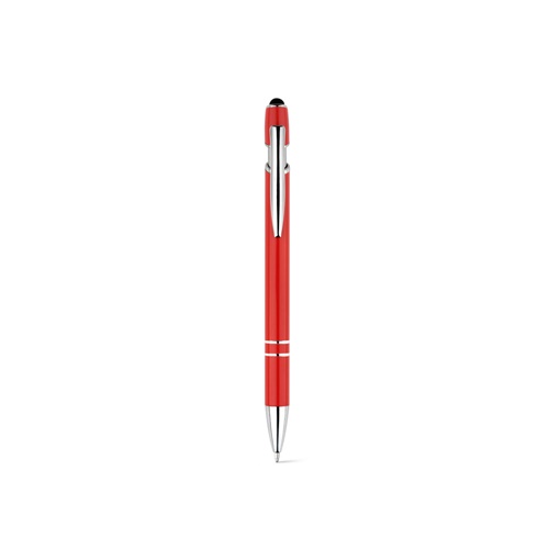 red NEIL. Bolígrafo con cuerpo de aluminio reciclado (100% rAL) y puntero táctil