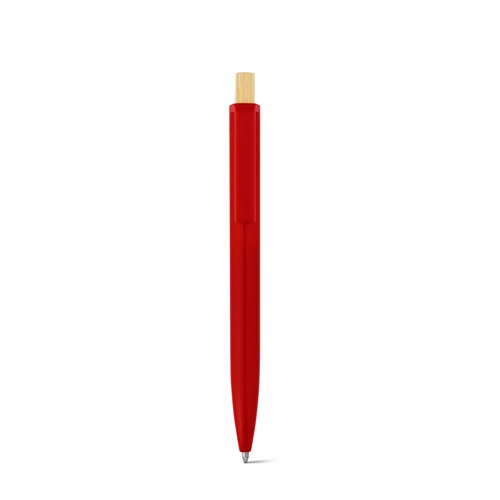 red ZARA. Bolígrafo de ABS reciclado (100% rABS) con botón de bambú
