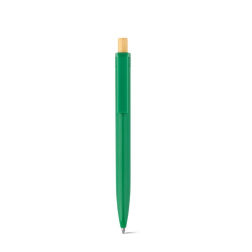 green ZARA. Bolígrafo de ABS reciclado (100% rABS) con botón de bambú