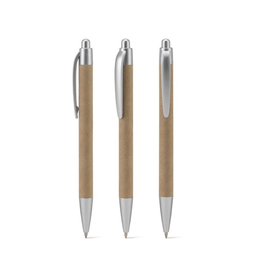 KYRA. BOLÍGRAFO FABRICADO CON PAPEL 100% RECICLADO Y DETALLES EN ABS RECICLADO (100% RABS)