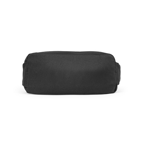 black DELFOS POUCH. Riñonera 300D poliéster reciclado y 600D poliéster reciclado con elementos reflectantes