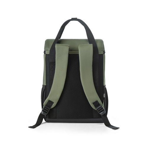 verde oscuro ROMA L. Mochila térmica acolchada en poliéster reciclado 600D ripstop 16 L