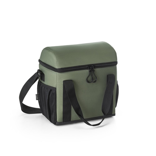 verde oscuro ROMA M. Bolsa térmica acolchada en poliéster reciclado 600D ripstop 11 L