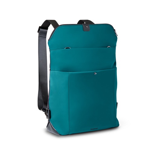 azul petróleo ROVER BACKPACK II. Mochila de tela y PU