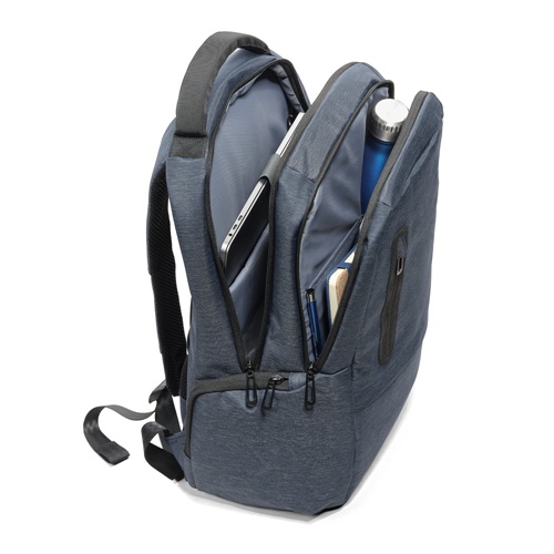 blue RE-BOSTON. Mochila impermeable para portátil de nailon reciclado 2Tone con compartimento de poliéster reciclado 210D