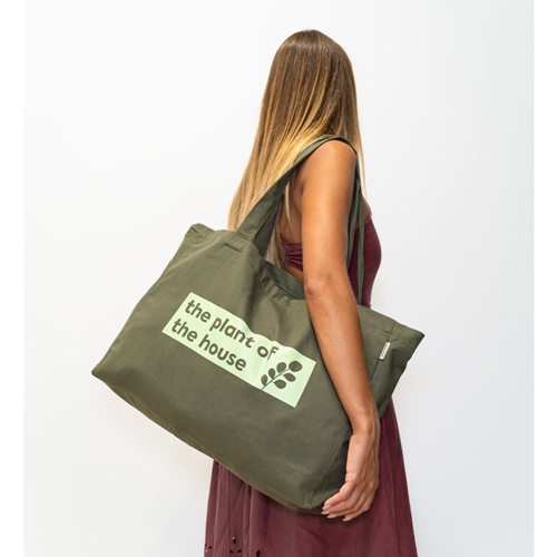 verde oscuro CAMDEN. Bolsa de algodón (50%), algodón reciclado (30%) y poliéster (20% rPET) (280 g/m²)