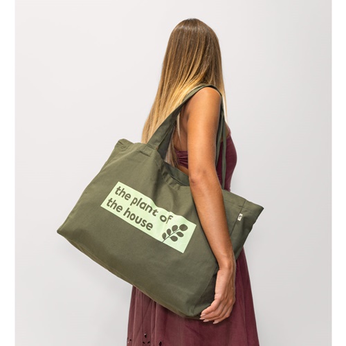 verde oscuro CAMDEN. Bolsa de algodón (50%), algodón reciclado (30%) y poliéster (20% rPET) (280 g/m²)