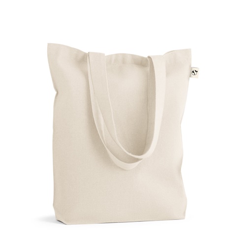 natural claro GIRONA. Bolsa de algodón (50%), algodón reciclado (30%) y poliéster (20% rPET) (220 g/m²)