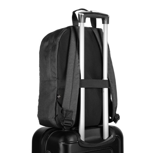 gris oscuro GIJON. Mochila para portátil de poliéster reciclado de alta densidad 600D y forro de poliéster reciclado 210D