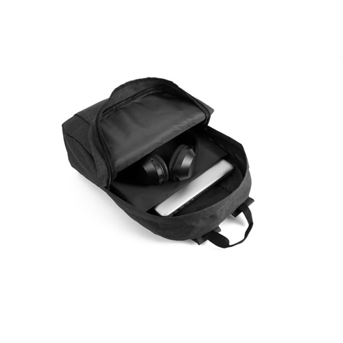 GIJON. Mochila para portátil de poliéster reciclado de alta densidad 600D y forro de poliéster reciclado 210D