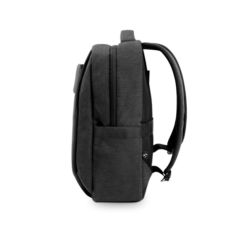 gris oscuro COVENTRY. Mochila para portátil totalmente acolchada en poliéster reciclado de alta densidad 300D y forro de poliéster reciclado 210D 15.6’