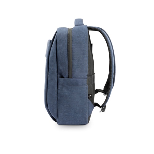 azul marino COVENTRY. Mochila para portátil totalmente acolchada en poliéster reciclado de alta densidad 300D y forro de poliéster reciclado 210D 15.6’