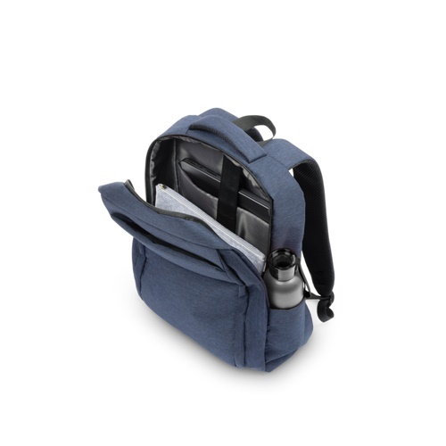 azul marino COVENTRY. Mochila para portátil totalmente acolchada en poliéster reciclado de alta densidad 300D y forro de poliéster reciclado 210D 15.6’