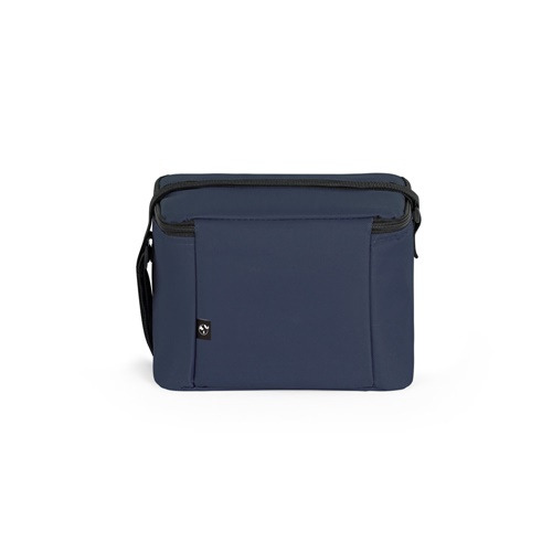 blue CANCUN. Bolsa térmica de poliéster reciclado 600D con correa de cincha ajustable