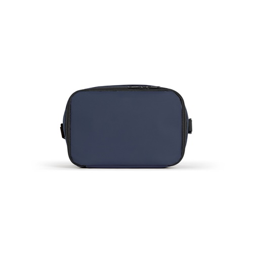 blue CANCUN. Bolsa térmica de poliéster reciclado 600D con correa de cincha ajustable