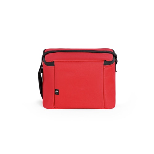 red CANCUN. Bolsa térmica de poliéster reciclado 600D con correa de cincha ajustable