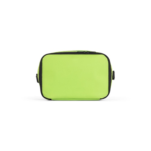 verde claro CANCUN. Bolsa térmica de poliéster reciclado 600D con correa de cincha ajustable