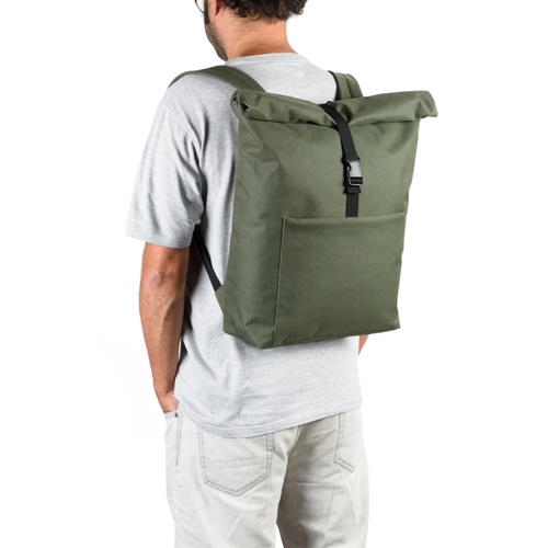 verde oscuro ATENAS. Mochila para portátil 600D con forro 210D 17\'3’