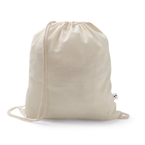 SALAMANCA. Bolsa tipo mochila de algodón reciclado (70%) y poliéster (30% rPET) (150 g/m²)