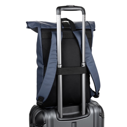 PORTLAND. Mochila enrollable de PU con bolsillo para portátil de 16