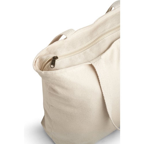 natural claro HACKNEY. Bolsa de algodón 100% con cremallera (280 g/m²)