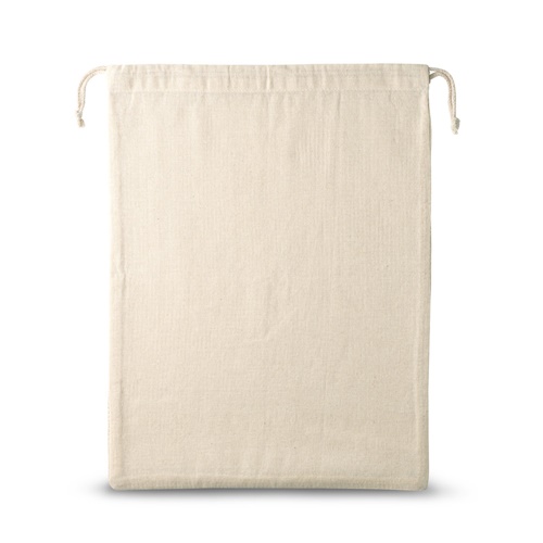 natural claro NAPOLI. Bolsa de algodón 100% (120 g/m²) con malla de algodón 100% en la parte delantera (100 g/m²)