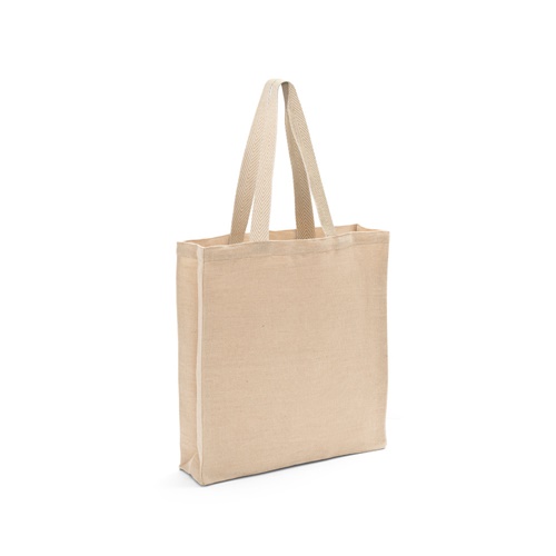 PADOVA. Saco de juco (275 g/m²) com bolso interior em 100% algodão (120 g/m²)