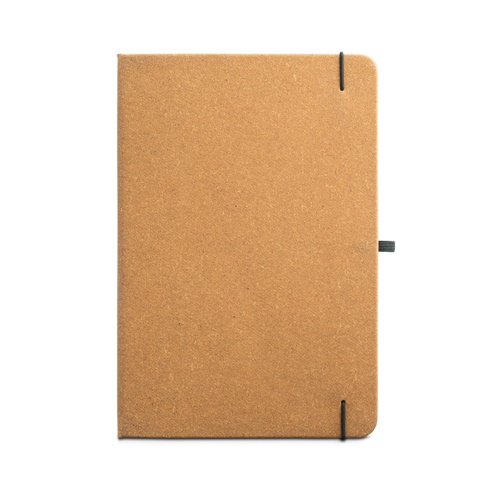 marrón claro MATISSE. Bloc de notas tamaño A5 con tapa rígida de piel (70% reciclada) de 70% piel reciclada